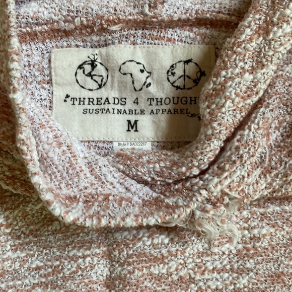 Threads for Thought mesh side distressed hoodie - Picture 2 of 4